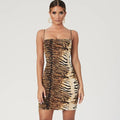 Animal print sexy short party dress