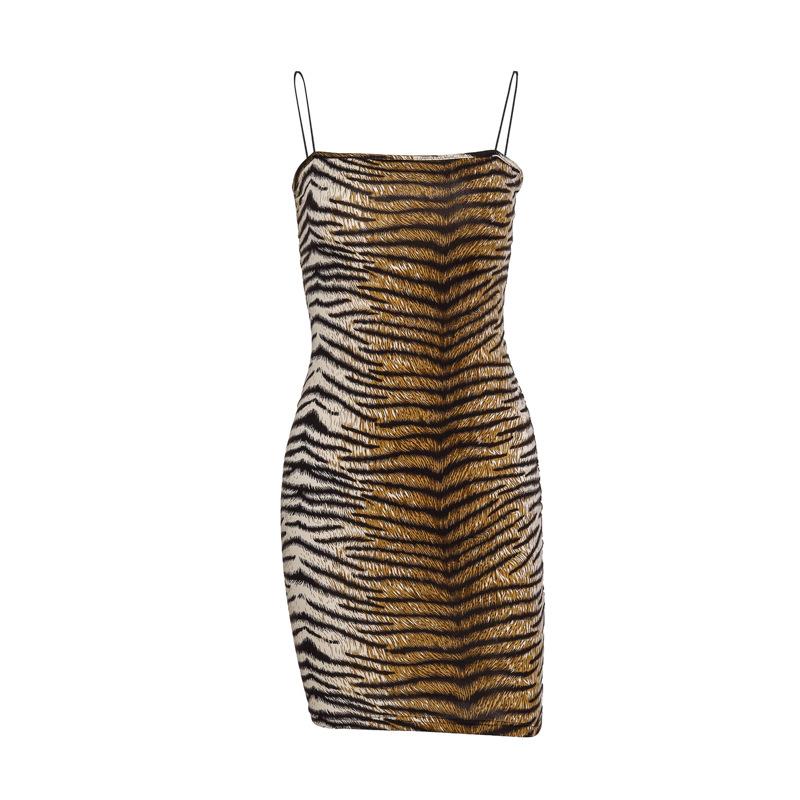 Animal print sexy short party dress