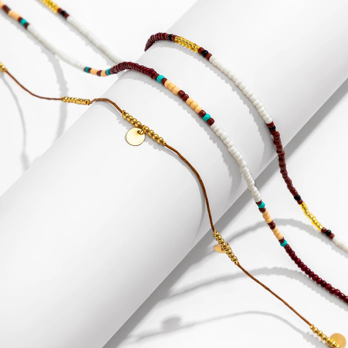 Salircon Bohemian Colored Seed Beads Beaded Waist Chain Vintage
