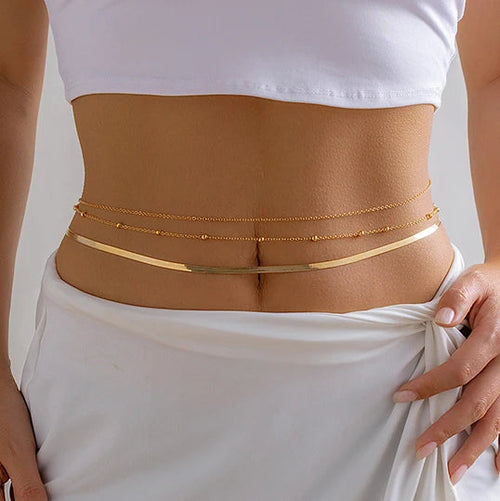 Ingemark Sexy Flat Snake Chain Waist Belly Belt